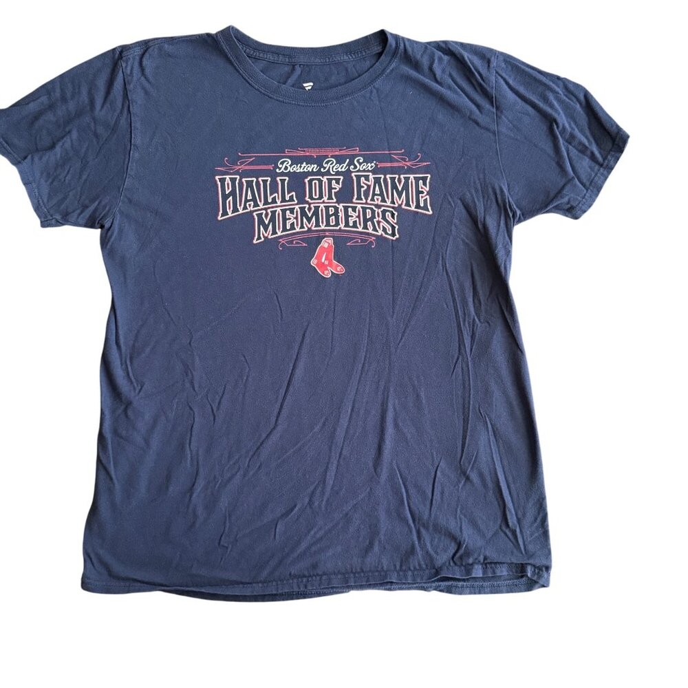 Boston Red Sox Hall Of Fame Members T-Shirt Large Fanatics MLB Navy Short Sleeve